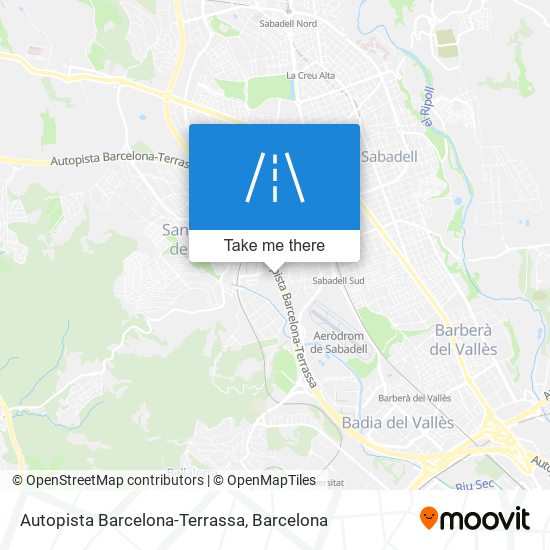 Autopista Barcelona-Terrassa map