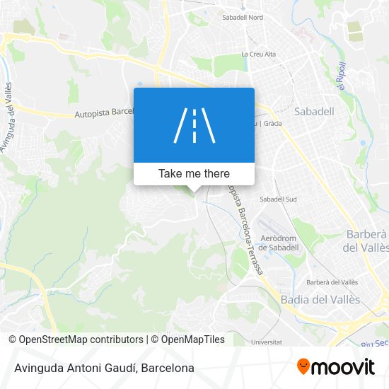 Avinguda Antoni Gaudí map