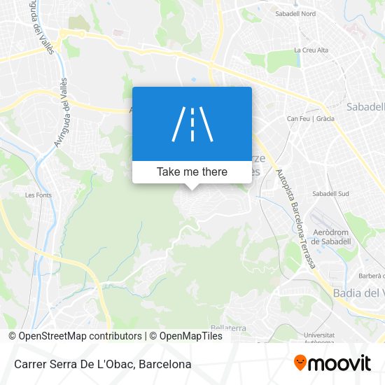 Carrer Serra De L'Obac map