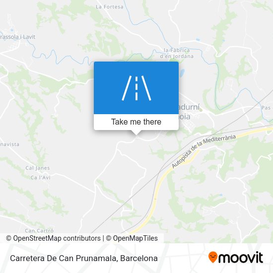 Carretera De Can Prunamala map