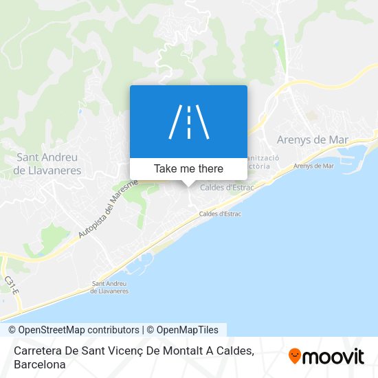 Carretera De Sant Vicenç De Montalt A Caldes map