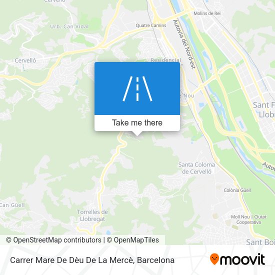 Carrer Mare De Dèu De La Mercè map