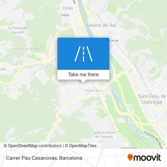 Carrer Pau Casanovas map