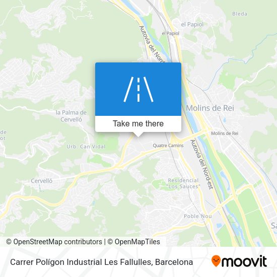 Carrer Polígon Industrial Les Fallulles map