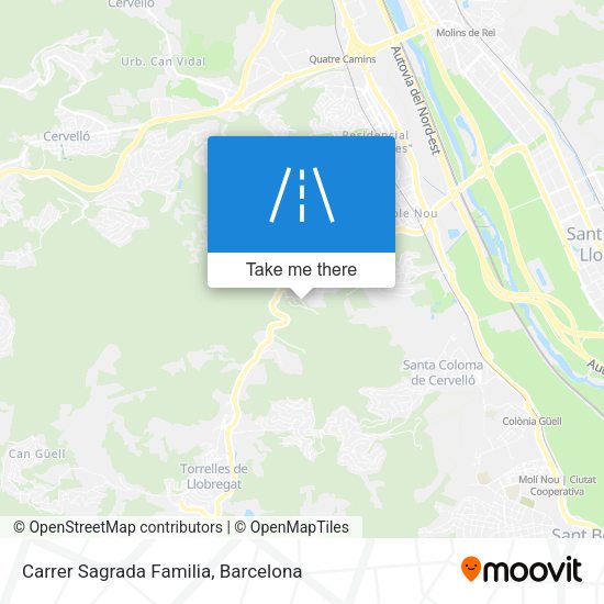 Carrer Sagrada Familia map