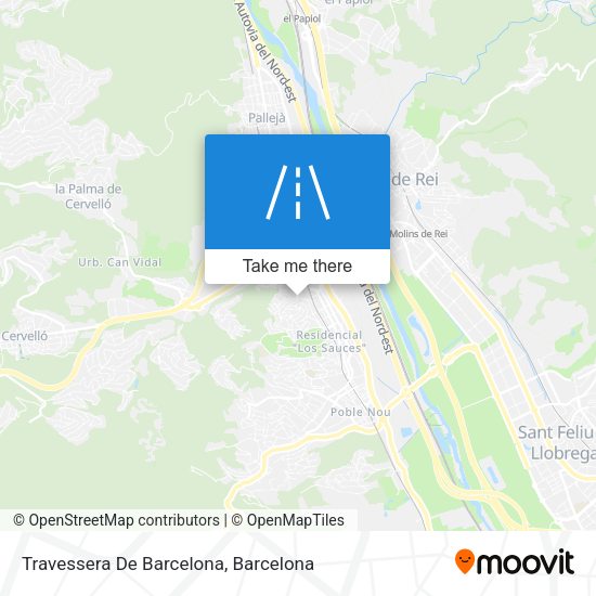 Travessera De Barcelona map