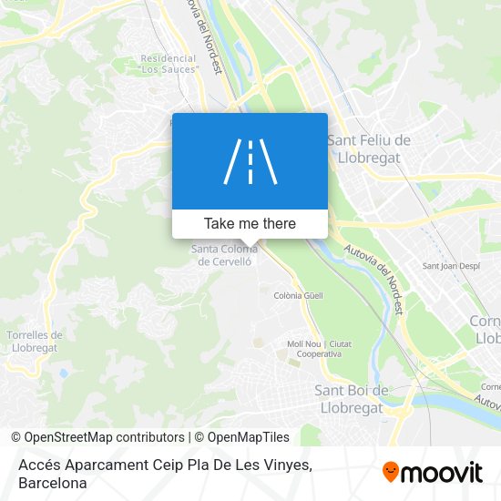 Accés Aparcament Ceip Pla De Les Vinyes map