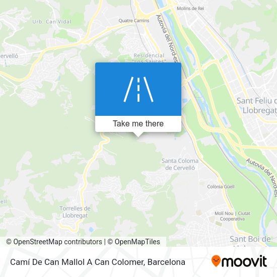 Camí De Can Mallol A Can Colomer map