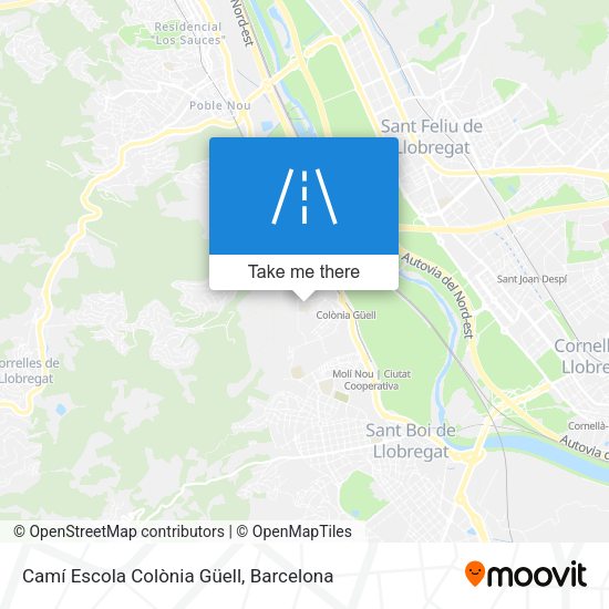 Camí Escola Colònia Güell map
