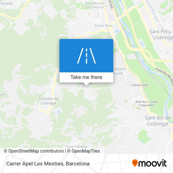 Carrer Apel·Les Mestres map