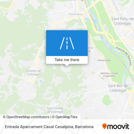Entrada Aparcament Casal Cesalpina map