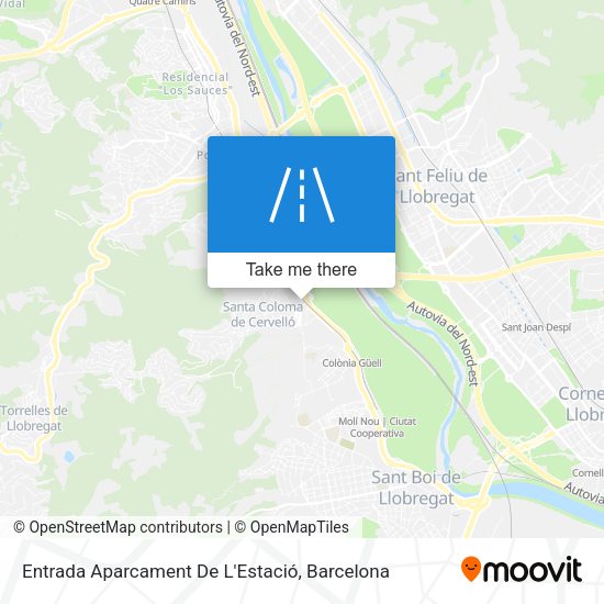 Entrada Aparcament De L'Estació map