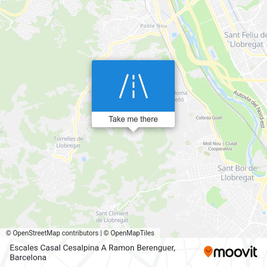 Escales Casal Cesalpina A Ramon Berenguer map