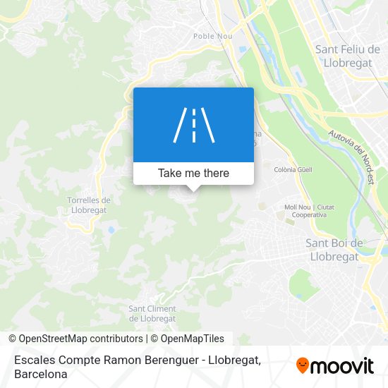 Escales Compte Ramon Berenguer - Llobregat map