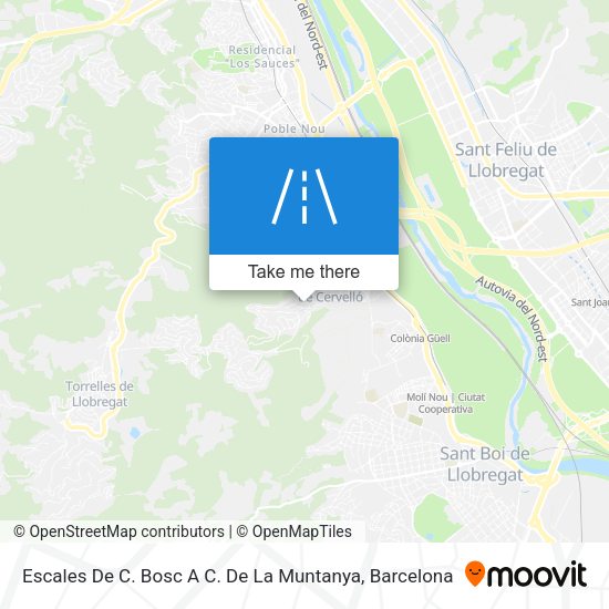 Escales De C. Bosc A C. De La Muntanya map