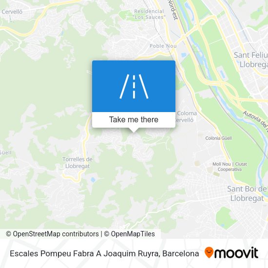 Escales Pompeu Fabra A Joaquim Ruyra map