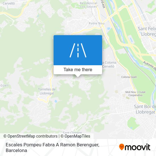 Escales Pompeu Fabra A Ramon Berenguer map