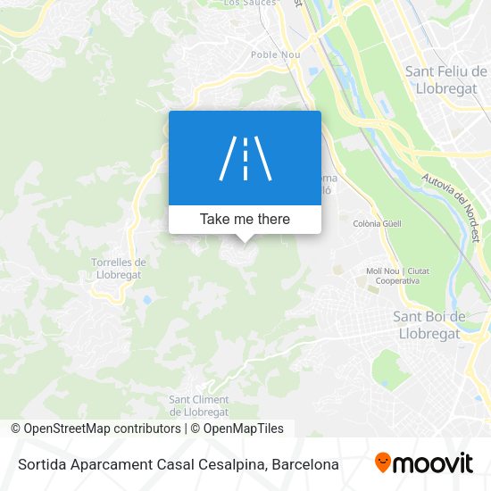 Sortida Aparcament Casal Cesalpina map