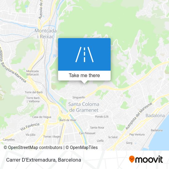 Carrer D'Extremadura map