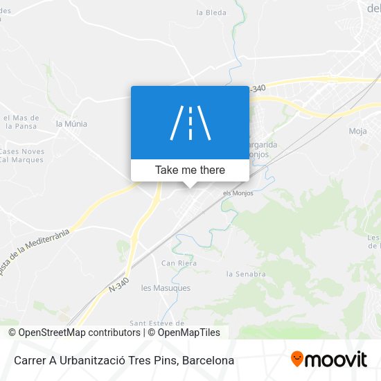 Carrer A Urbanització Tres Pins map
