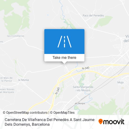 Carretera De Vilafranca Del Penedès A Sant Jaume Dels Domenys map