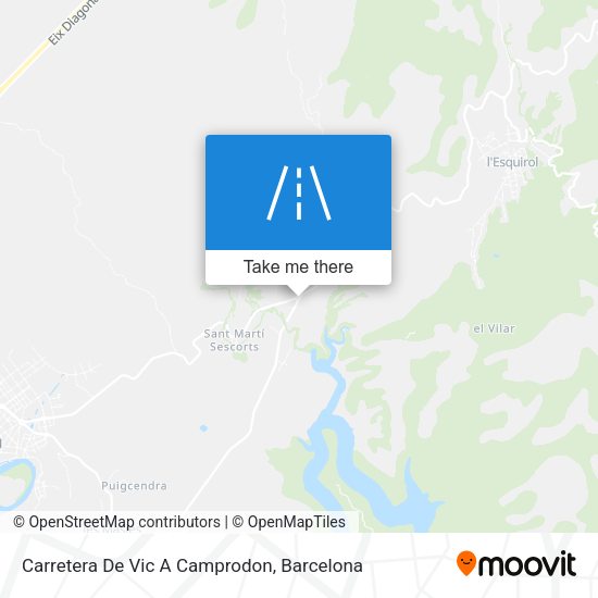 Carretera De Vic A Camprodon map