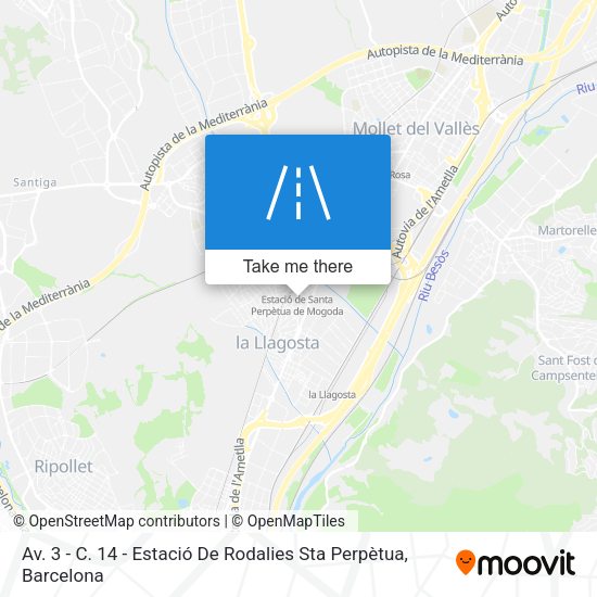 Av. 3 - C. 14 - Estació De Rodalies Sta Perpètua map