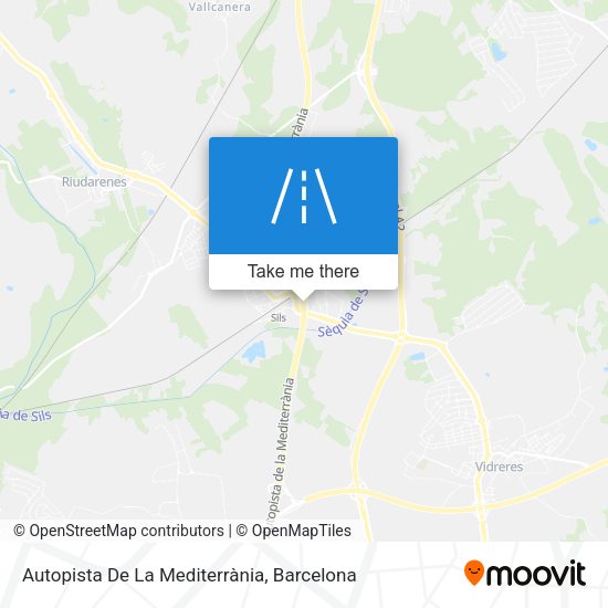 Autopista De La Mediterrània map