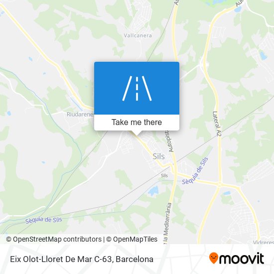 Eix Olot-Lloret De Mar C-63 map