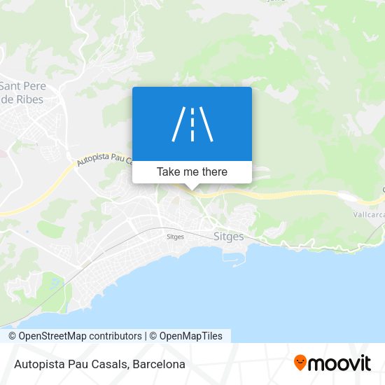 Autopista Pau Casals map