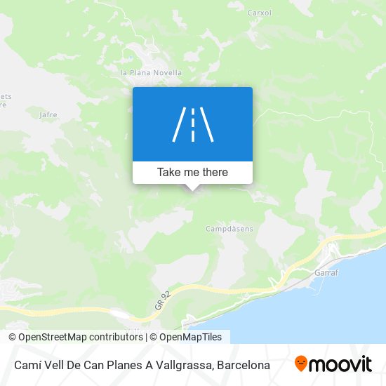Camí Vell De Can Planes A Vallgrassa map