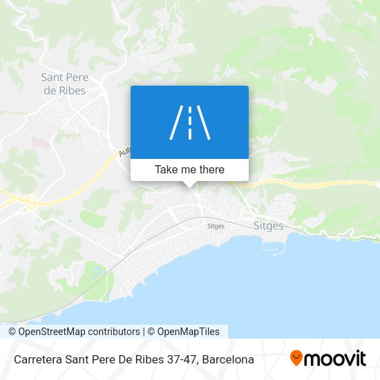 Carretera Sant Pere De Ribes 37-47 map