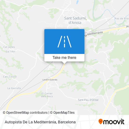 Autopista De La Mediterrània map