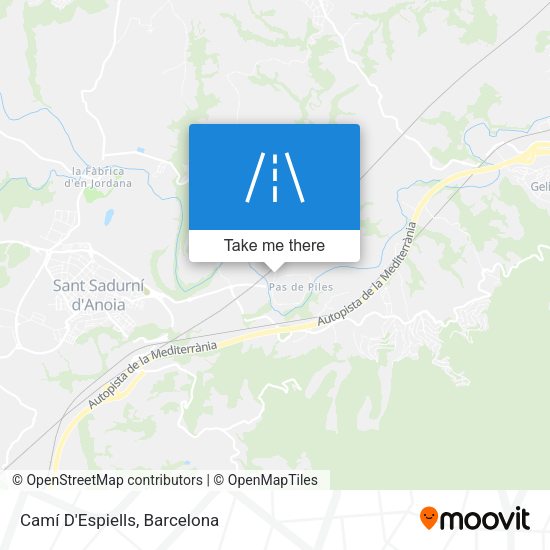 Camí D'Espiells map