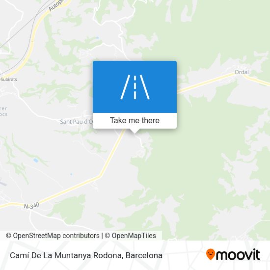 Camí De La Muntanya Rodona map