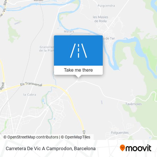 Carretera De Vic A Camprodon map