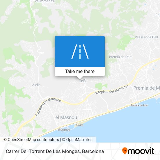 Carrer Del Torrent De Les Monges map