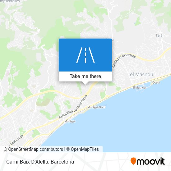 Camí Baix D'Alella map