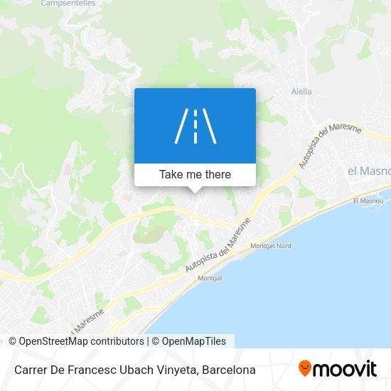 Carrer De Francesc Ubach Vinyeta map