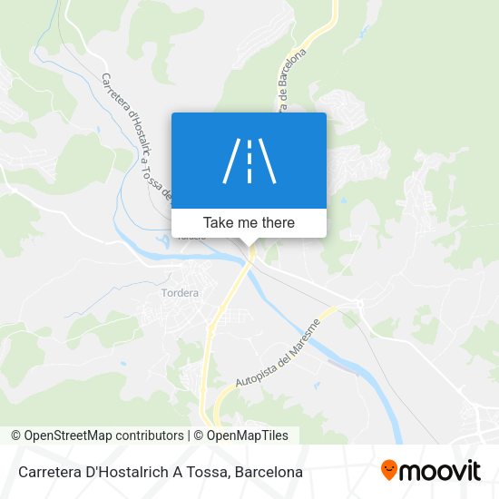 Carretera D'Hostalrich A Tossa map