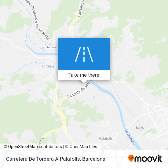 Carretera De Tordera A Palafolls map