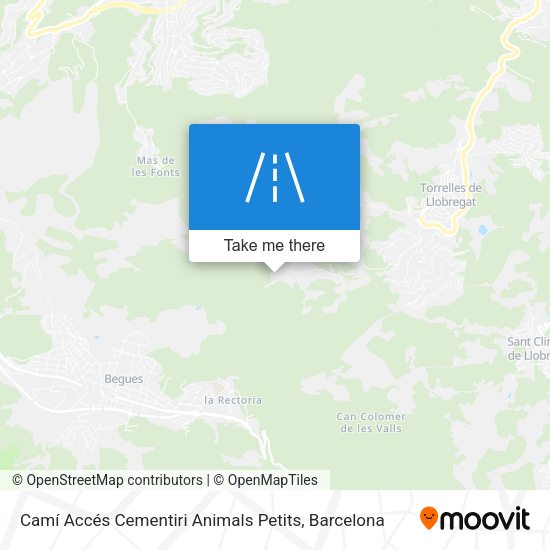Camí Accés Cementiri Animals Petits map