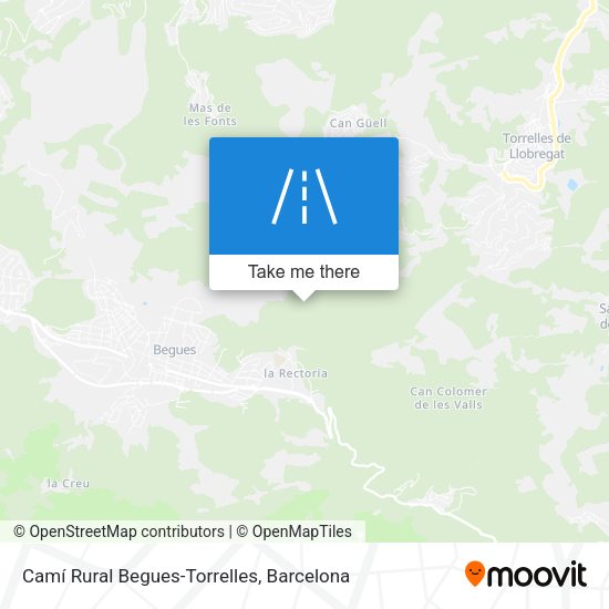 Camí Rural Begues-Torrelles map