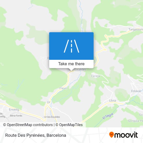 Route Des Pyrénées map