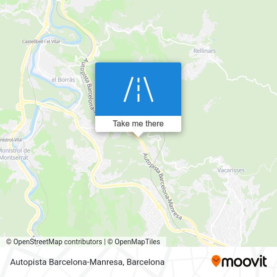 Autopista Barcelona-Manresa map