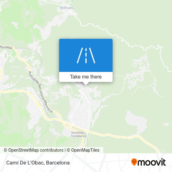 Camí De L'Obac map