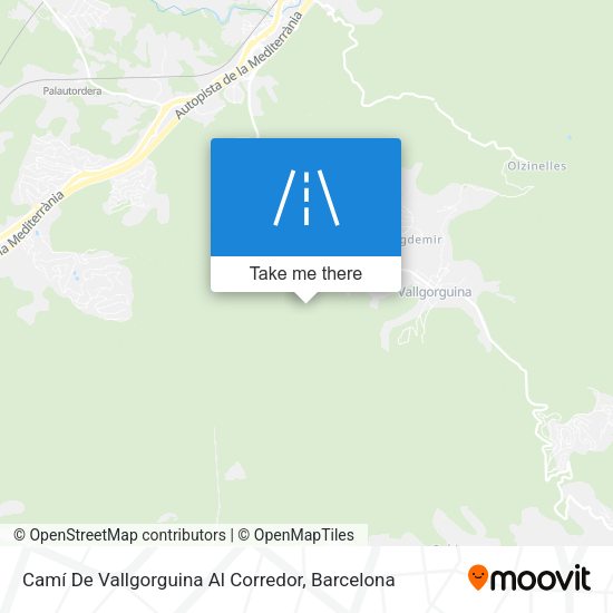 Camí De Vallgorguina Al Corredor map