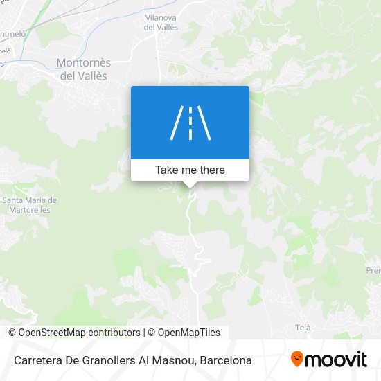 Carretera De Granollers Al Masnou map