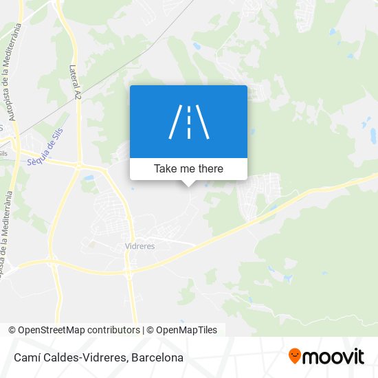 Camí Caldes-Vidreres map