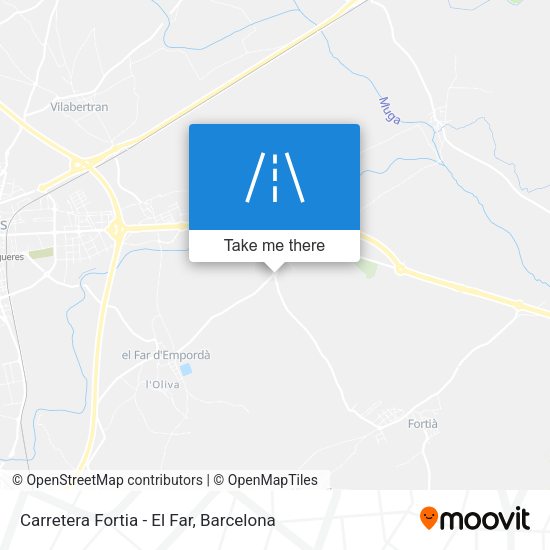 Carretera Fortia - El Far map